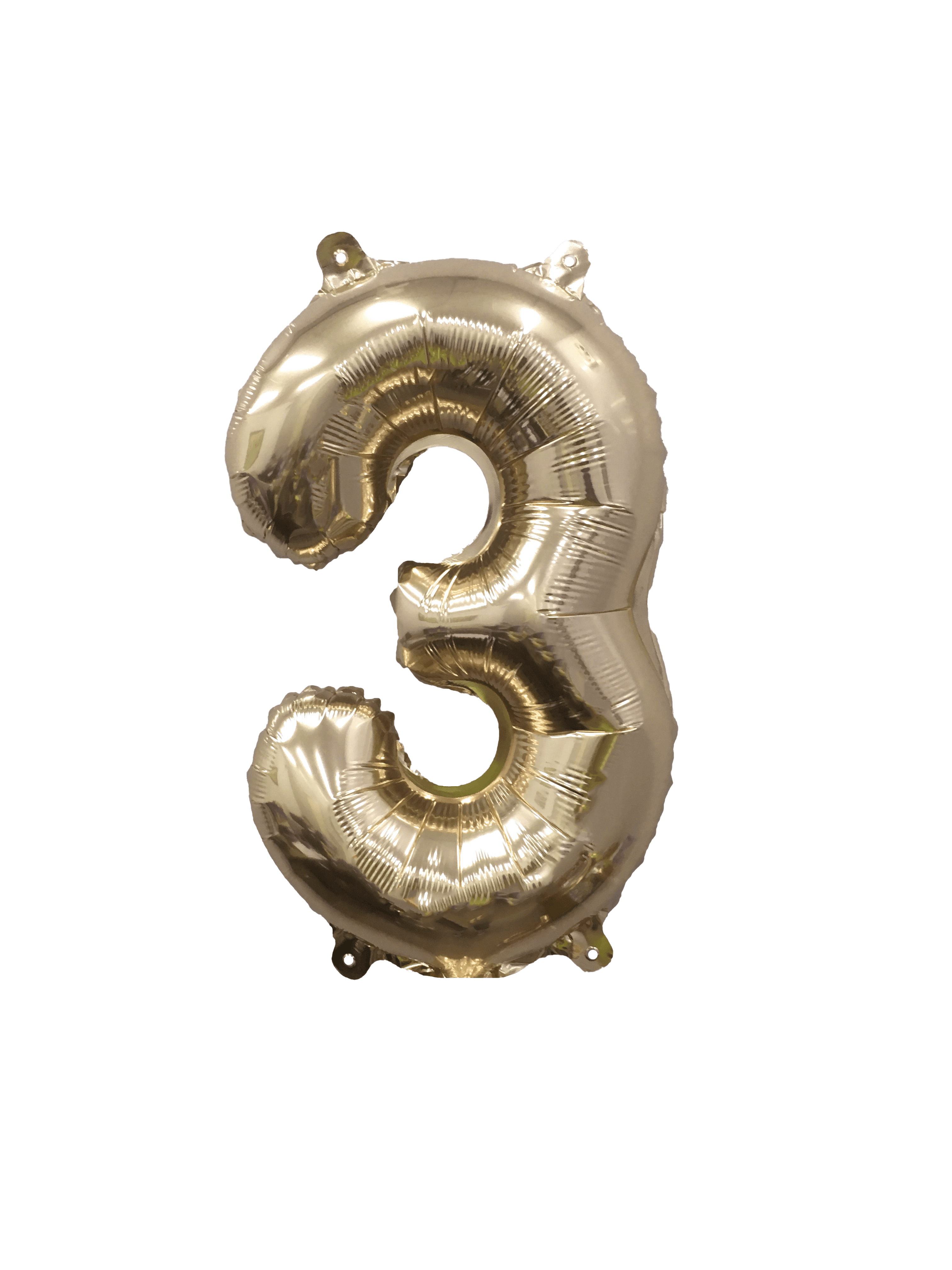 32" Ellie's Brand Mylar (Gold) Number 3 - Single Pack 